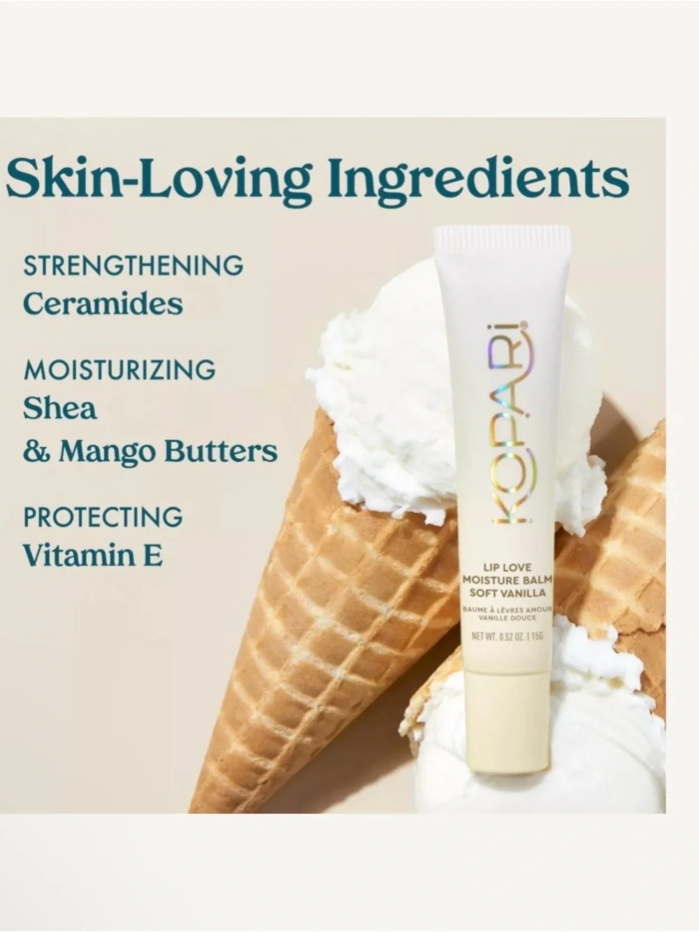 Kopari Lip Love Moisture Balm Soft Vanilla